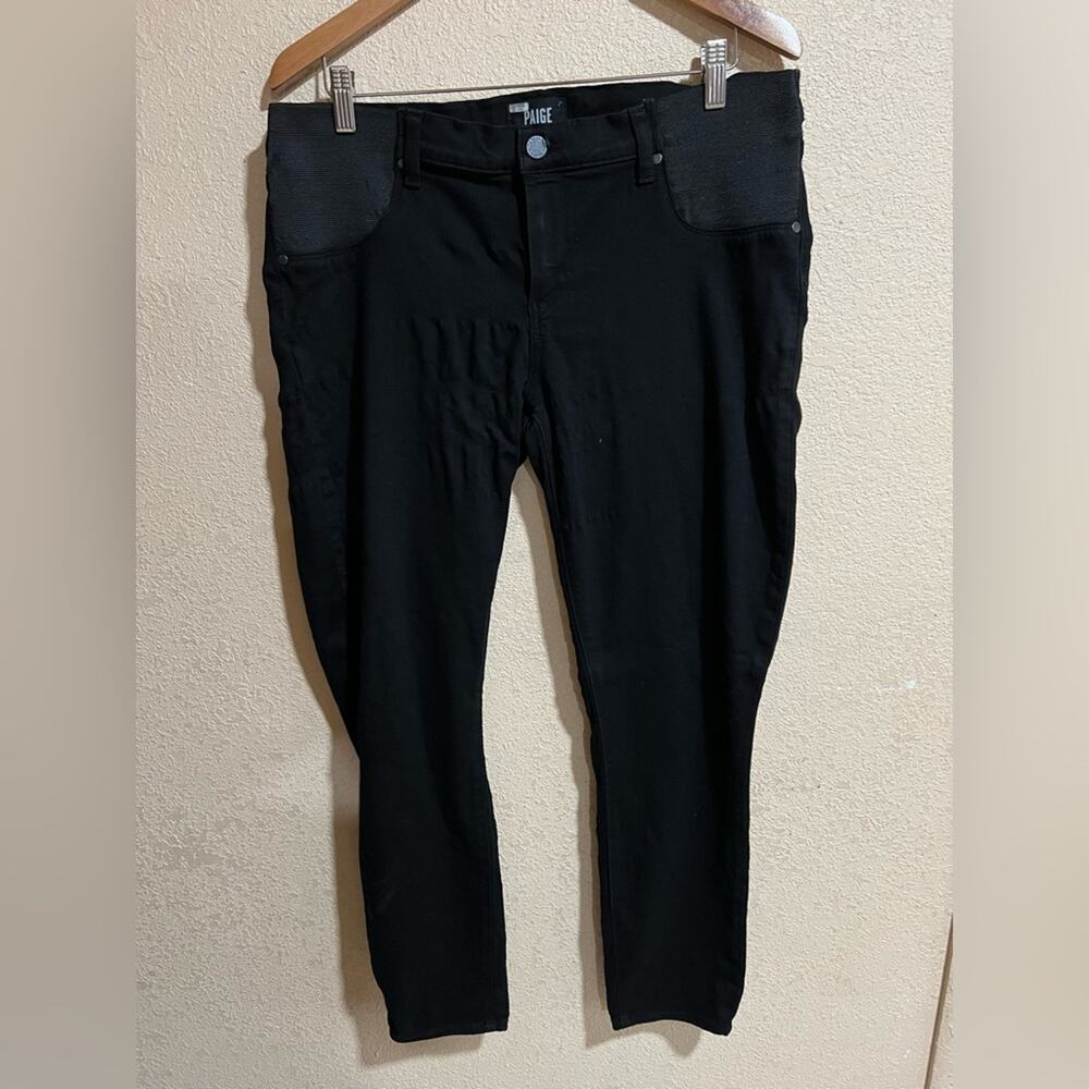 PAIGE jeans black maternity skinny jeans 32 FLAWED